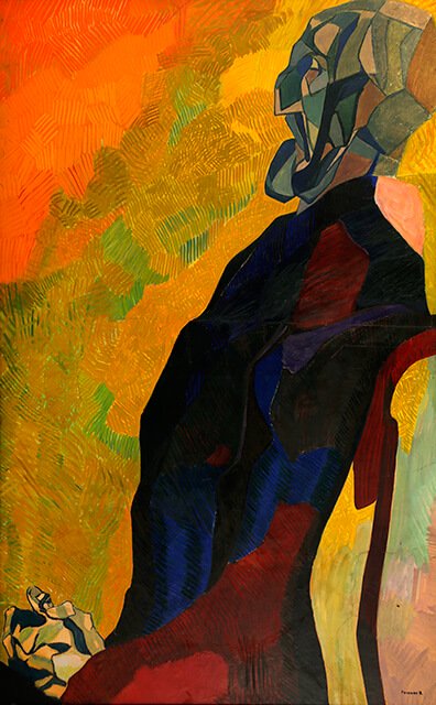 Photo of Valery Geghamyan`s painting #342 «P. Korin. 'Portrait of M. Kholmogorov'»