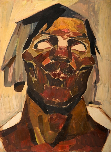 Photo of Valery Geghamyan`s painting #065 «Head against a Grey Background»